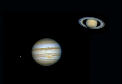 GIOVE e SATURNO: transito vicino (in prospettiva ottica)