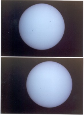 Foto personale - il Sole fotografato il 14 luglio 2004