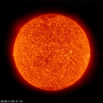 il sole ripreso da SOHO il 22 novembre 2008