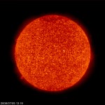 Il Sole fotografato da SOHO il 5 luglio 2008