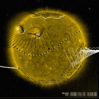Schema dei moti magnetici del Sole in superficie - copyright degli aventi diritto