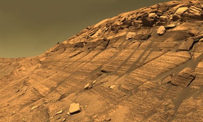 Burns Cliff nel cratere Endurrance fotografato dalla Opportunity