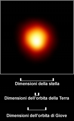 Gigante rossa BETELGEUSE nella costellazione dell'Orione