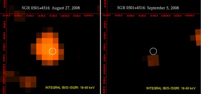 Magnetar SGR 05014516 - crediti ESA/INTEGRAL IBIS - SIGRI