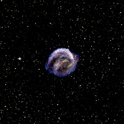 Resto della supernova di Keplero - mix di immagini nell'ottico e a raggi X