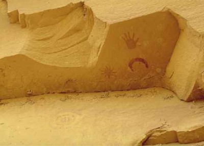 SN 1054 riprodotta in graffito dagli indiani Anasazi a Chaco Canyon - Foto by Ron Lussier