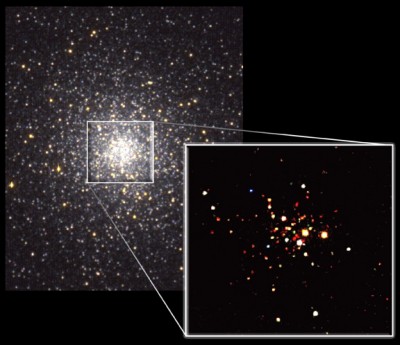 47 Tucanae ammasso globulare nella costellazione del Tucano - ripreso sia nellottico che nella banda a raggi X