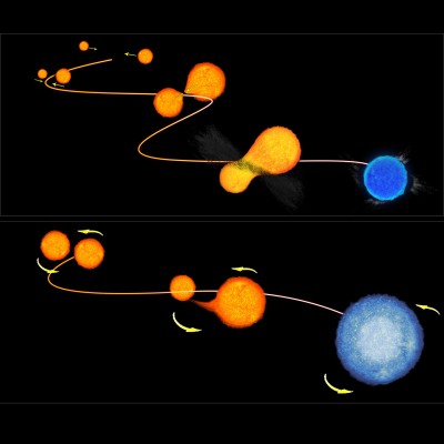 Schyema della nascita delle vagabonde blu - crediti NASA/ESA