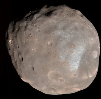 Il satellite Phobos a colori - Credits ESA