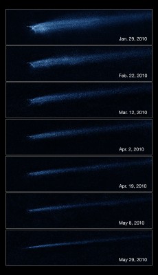 asteroide-p-2010-a2-durante-limpatto-nasa-esa-hubble Lasteroide P/2010 A2 durante limpatto con un altro asteroide - Credits: NASA-ESA-HUBBLE