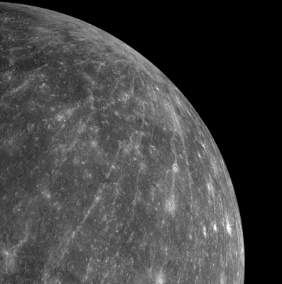 Mercurio ripreso dalla sonda Messanger - Credits: 