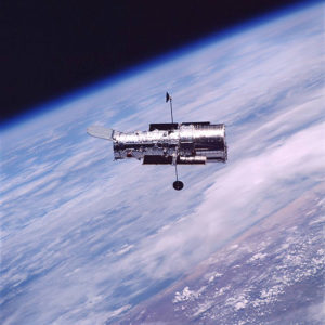 Hubble Space Telescope fotografato nel 2002 - Credits: NASA