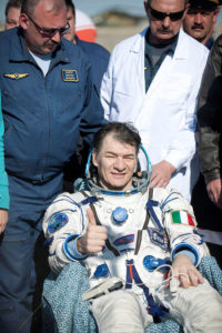 TMA 20 - Paolo nespoli dopo l'atterraggio - Credits: NASA