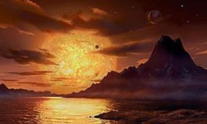 Disegno di Gliese 581 - Copyright by David Hardy