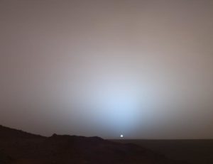 Tramonto su Marte ripreso dal rover Spirit - credits: NASA