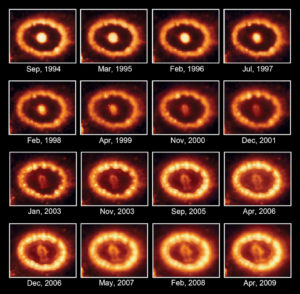 SN 1897A dal 1994 al 2009 - credits: Hubble/NASA