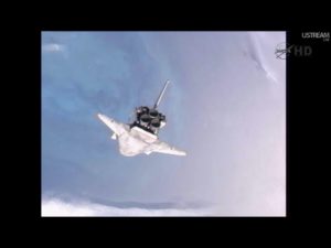 STS 135 Atlantis Rendezvous Pitch Maneuver - Credits: NASAtv