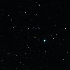 Indicata con la freccia la "stellina" SDSS J102915+172927 - Credits: ESO-Digitized Sky Survey 2