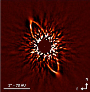 La stella HR 4796 A e il disco di materia - Credits: Subaru Telescope