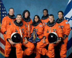 L'equipaggio della STS 107 Shuttle Columbia - Credits: NASA