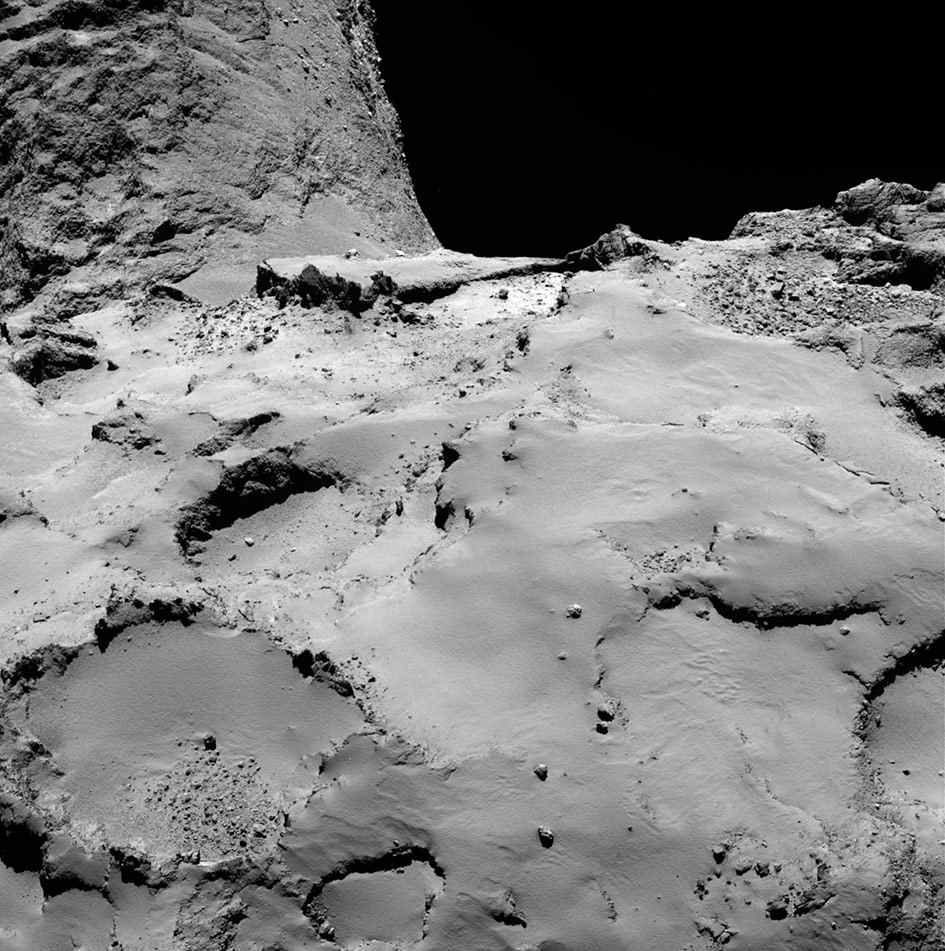 Dettaglio sulla 67P - Credits: ESA 