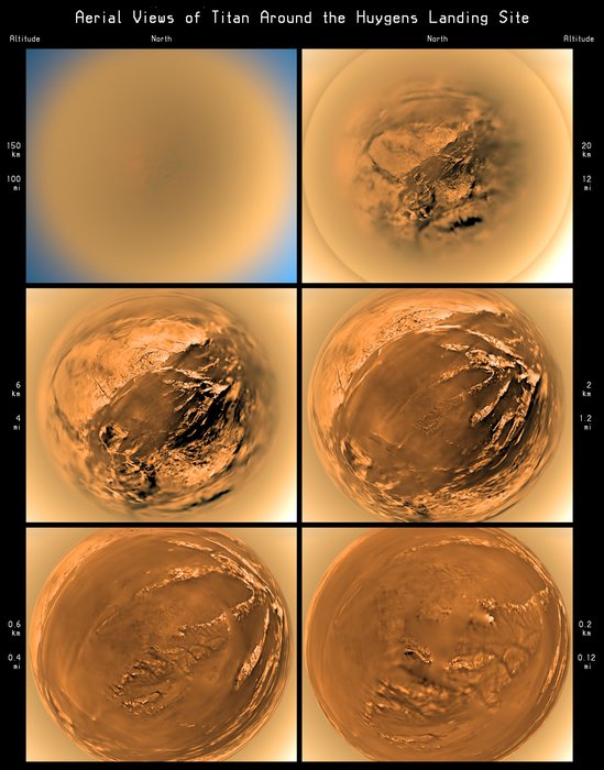 Titano ripreso durante l'ascesa della Huygens il 14 gennaio 2005 - Credits: ESA-NASA-JPL-University of Arizona