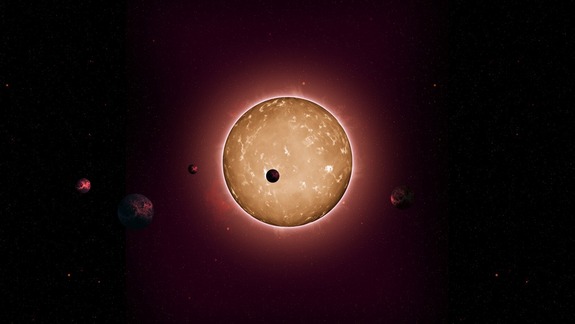 Rappresentazione artistica di Kepler-444 - Credits: Tiago Campante/Peter Devine