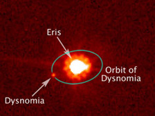 Eris e Dysnomia - Credits: Hubble Space Telescope